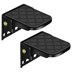 2PCS RV Step Foot Rests Universal Folding Truck Bed Step Anti-Slip For Boat Trailer Bumper Pickup caravan Truck Tailgate Ladder