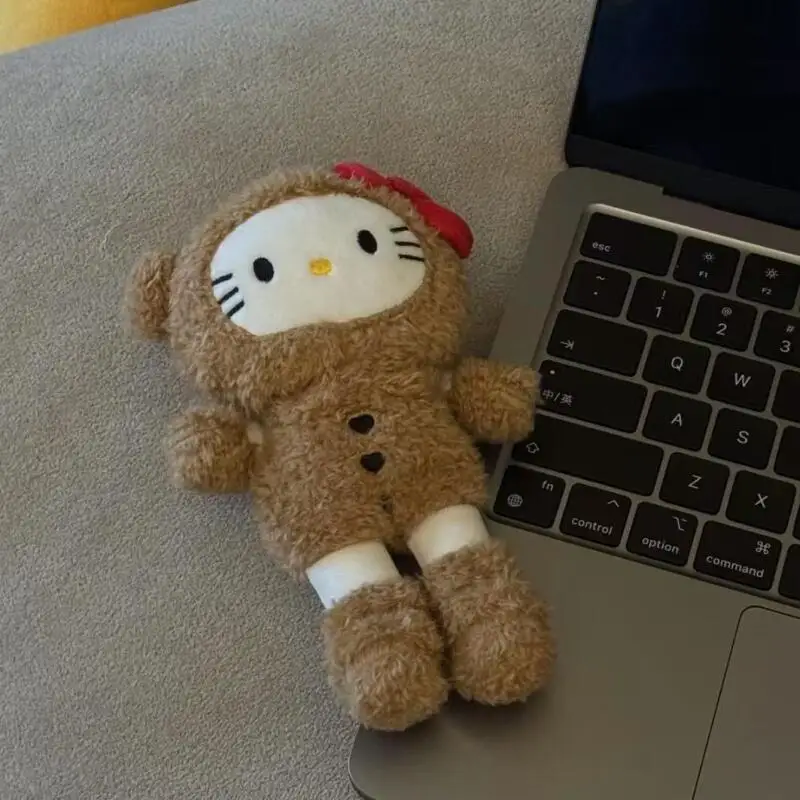 Sanrio Hellokitty ours en peluche pendentif Kawaii longues jambes Kt ours pendentif voiture suspendus décoration étudiant sac à dos porte-clés