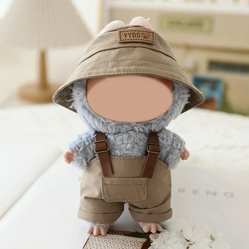 Suitable for the first and second generation labubu baby clothes, fisherman hats, overalls and other clothes