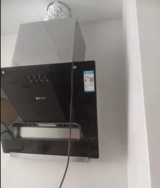 

220V Small Kitchen Range Hood, Side Suction Smoke Exhaust Hood for Home Apartment without Installing AE