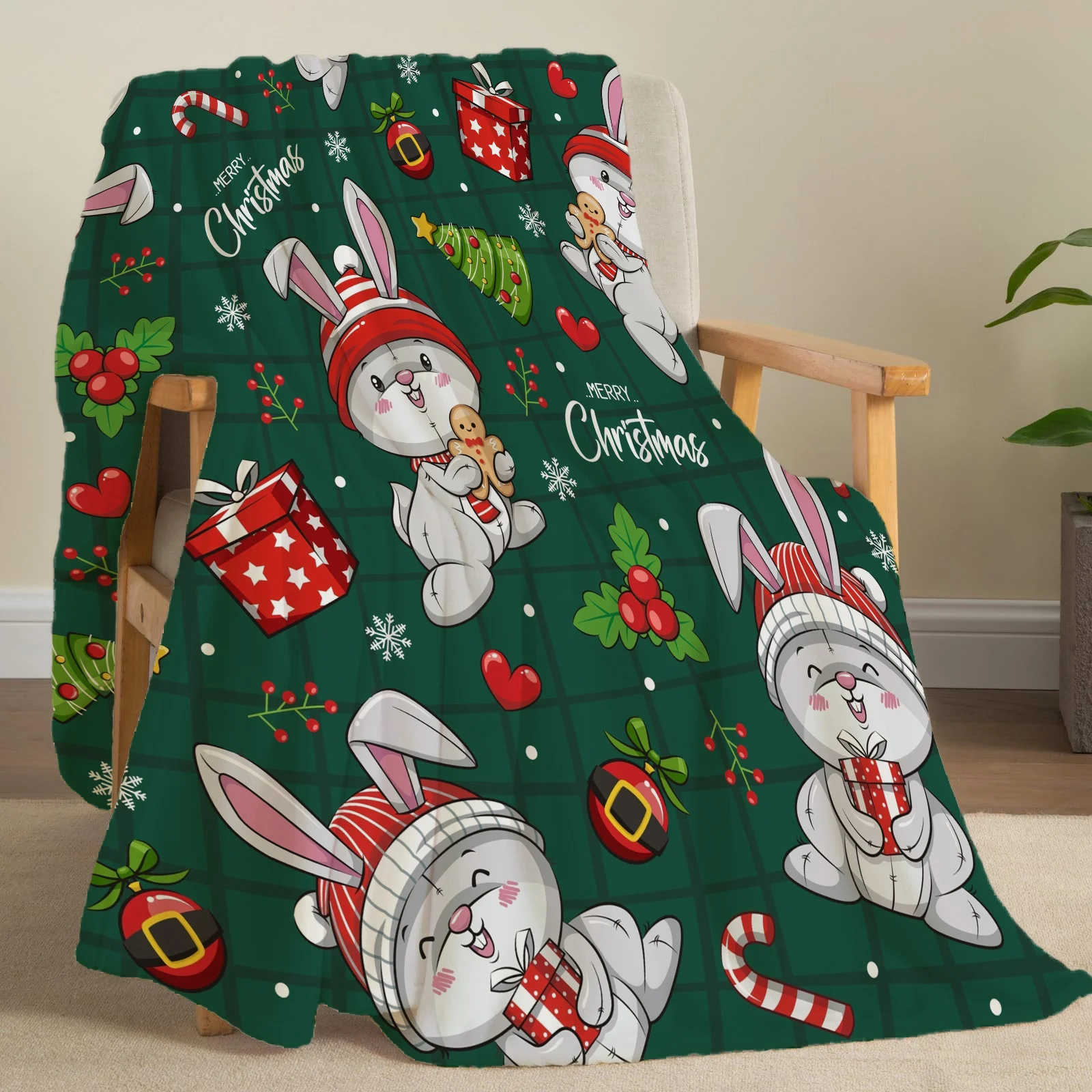 

Christmas Creative Throw Blanket Flannel Print Blanket Super Soft Cozy Sofa Nap Blanket Home Blanket Perfect Gift for Her