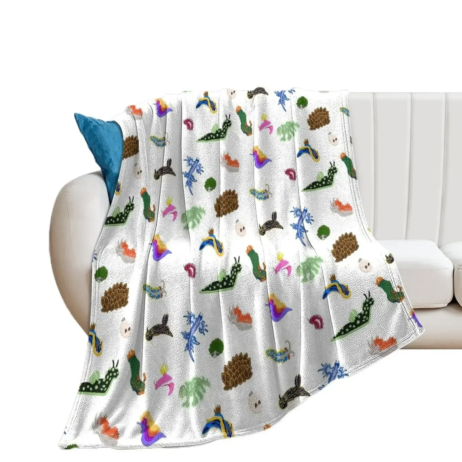 

World of Nudibranchs Throw Blanket wednesday Flannels Hairys Blankets