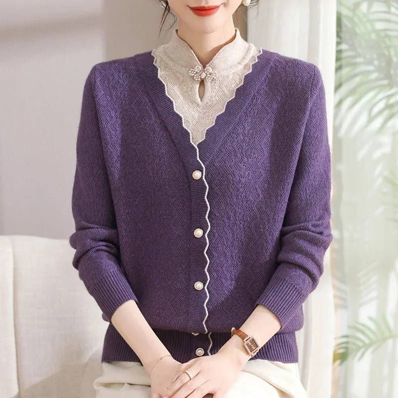 

Осенний темпераментный топ, искусственный двухсекционный свитер в национальном стиле, новая женская трикотажная базовая рубашка