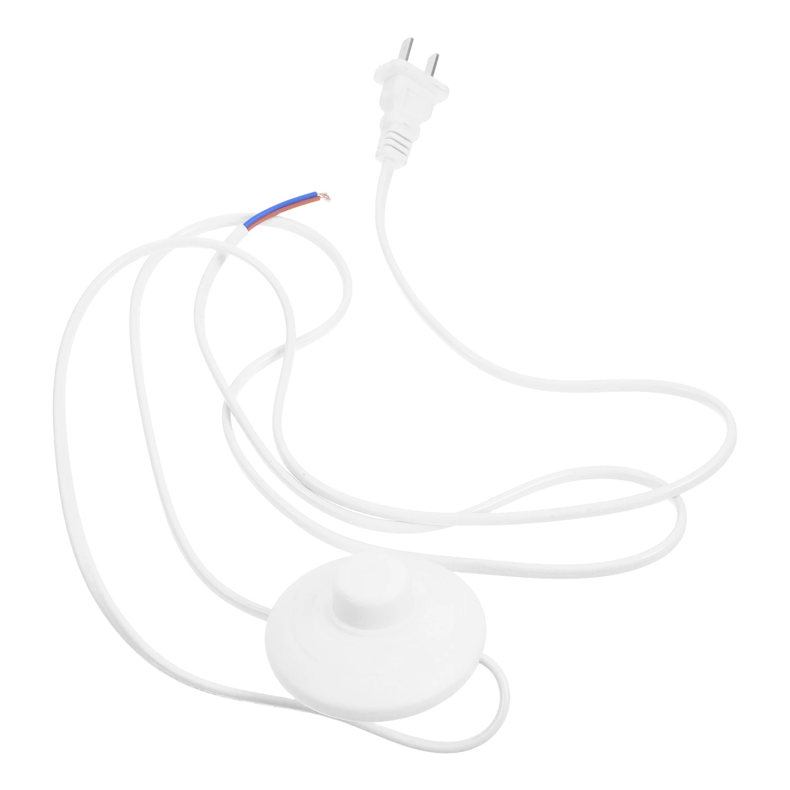 

1.8M White Braided Plug Wire Extension Cord Foot Switch Floor Lamp Christmas Lights 50W Electrical Appliances Step Pedal Power