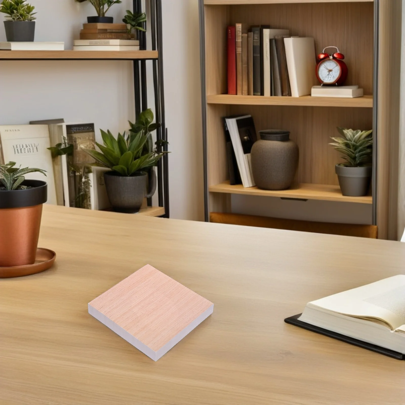 Grano di legno 100 fogli Blocco note autoadesivo Carta promemoria adesiva per l'organizzazione dello spazio di lavoro Superficie di scrittura a lunga durata Forte