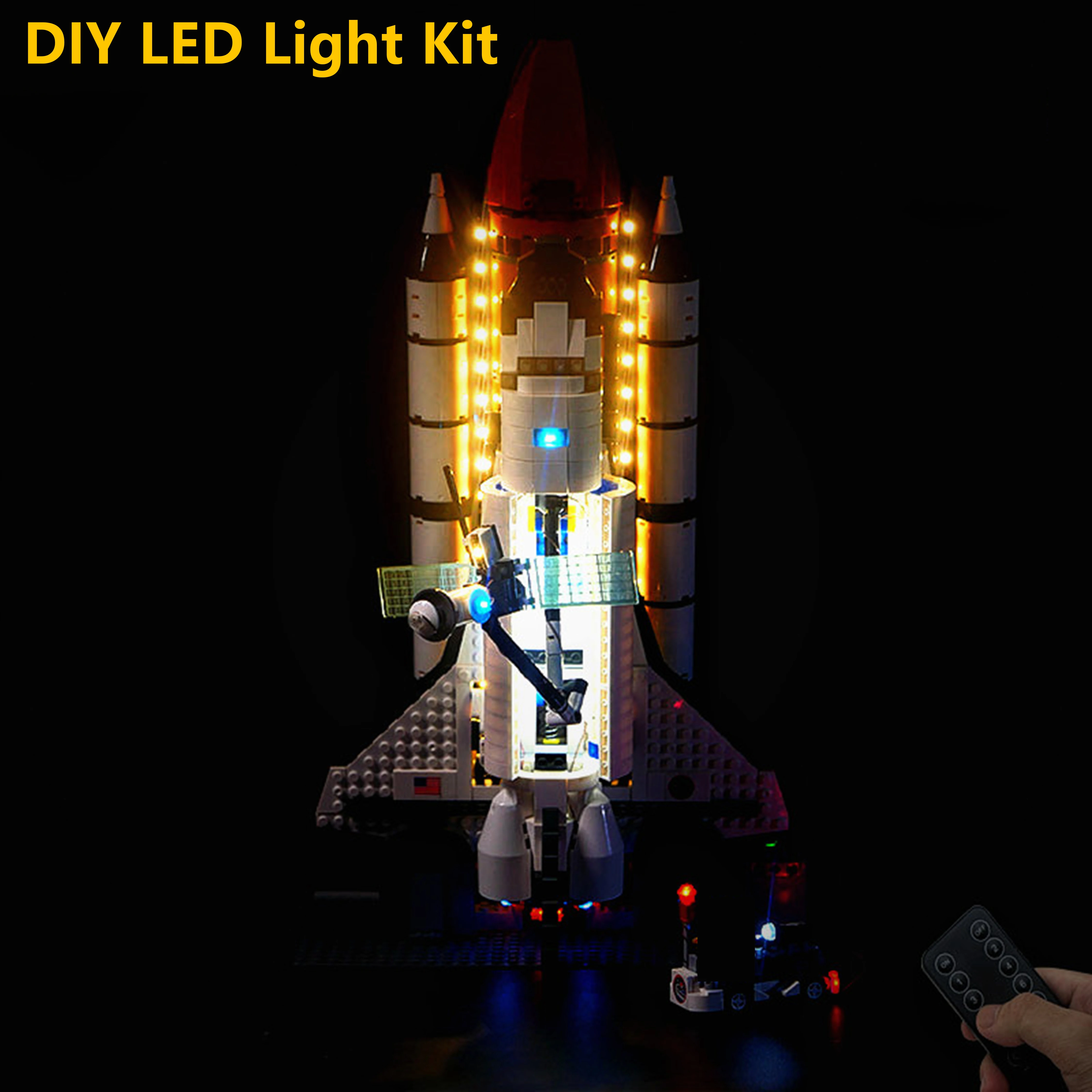 

DIY LED Light Kit for 10231 Space Shuttle Rocket Spaceship Building Blocks Remote Control Display Lighting Accessories Lights