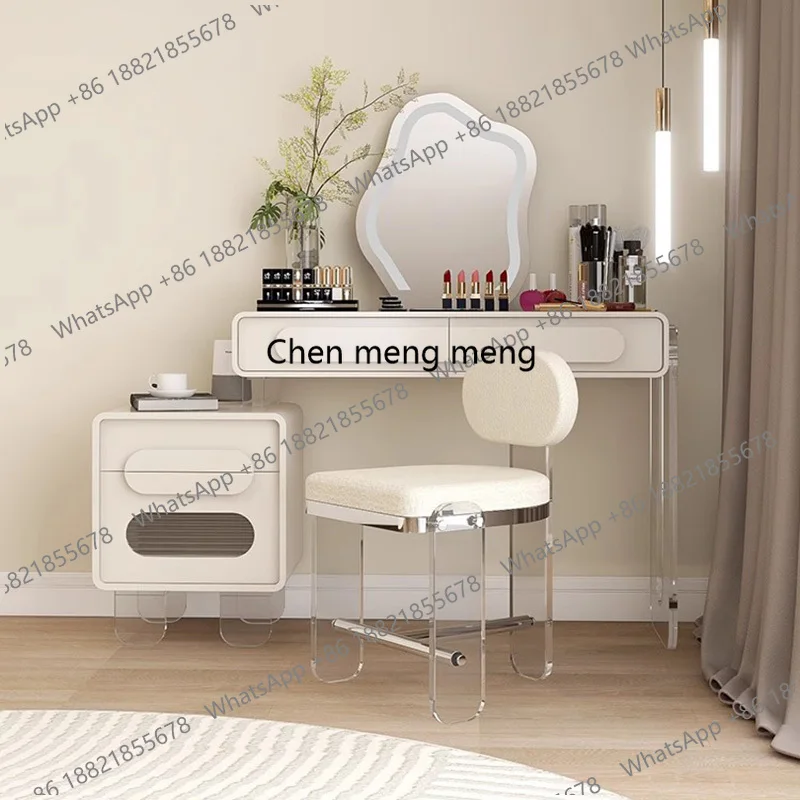

Modern White Dressing Table Bedroom Makeup Mirror Desk Vanity Table Cabinet Women Cheap Girl Penteadeira Postmodern Furniture