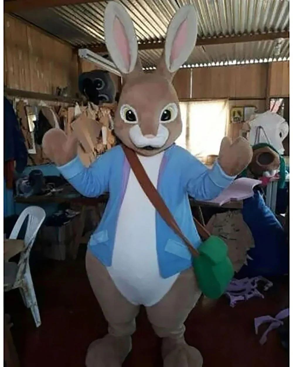 Costume de Mascotte de Lapin de Pâques, Accessoire de Performance de Carnaval d'Halloween