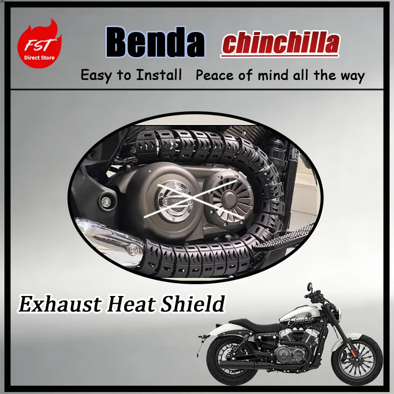 For Spliced Snake Bone Exhaust Heat Shield Benda chinchilla 250 350 450 500 Napoleon 250 Grey Stone 250 300 DARK FLAG 500 Anti