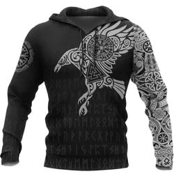 2023 Fashion Nw Retro Men Hoodies Wolf And Dragon Tattoo 3D All Over Printed Mens Sweatshirt Unisex Vintage Long Sleeves