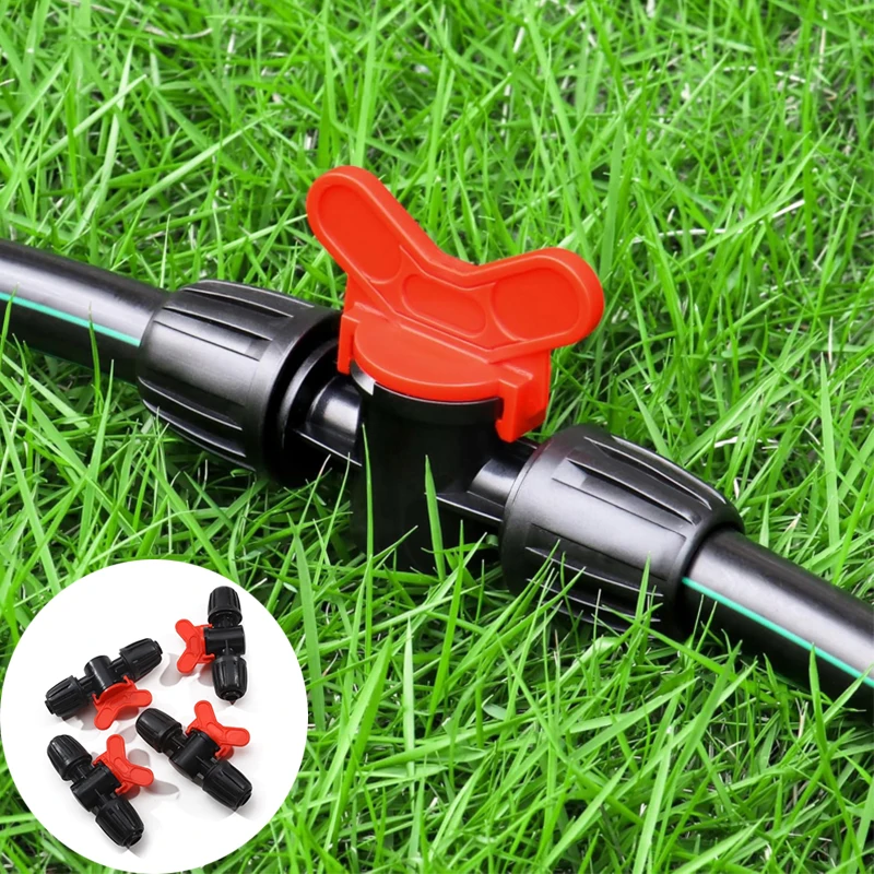 

4pcs 16mm Hose Fitting Elbow Tee End Plug PE Pipe Barb Connector Lock Nut Watering Hose Coupler For Irrigation Garden Irrigation