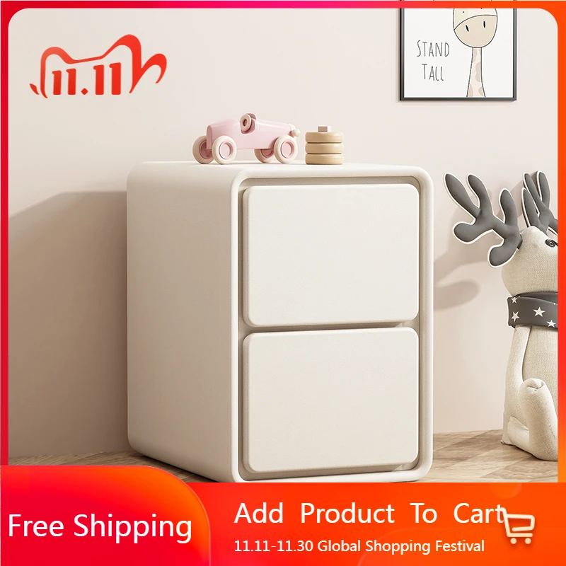 白い小さなベッドサイドテーブル引き出し狭いシンプルなトレンディなナイトスタンド装飾キャビネットコンソールオーガナイザーCriado Mudoサロン家具