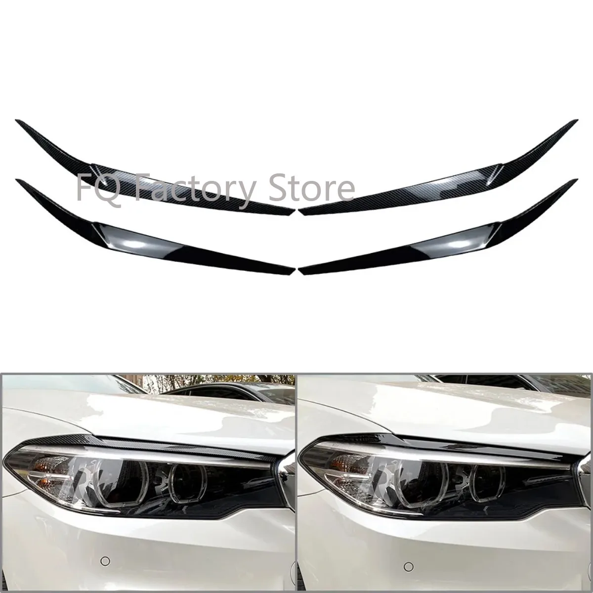 

Передние фары автомобиля, брови, веки для BMW 5 серии G30 525i 530i 2017-2021, наклейки на ресницы, лампы, накладки, комплекты кузова