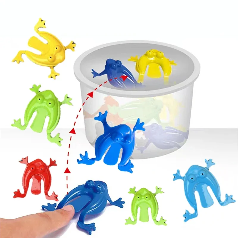 5-20 Pcs Jumping Frog Bounce Fidget Toys For Kids Novelty Assorted Stress Reliever Toys For Children Birthday Gift Party Favor