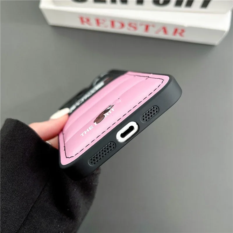 Simple Cute Cartoon Down Jacket Warm BF High End Phone Case Suitable for IPhone 16 Promax Pro Plus 15  Plus 14 13 12 11 Promax