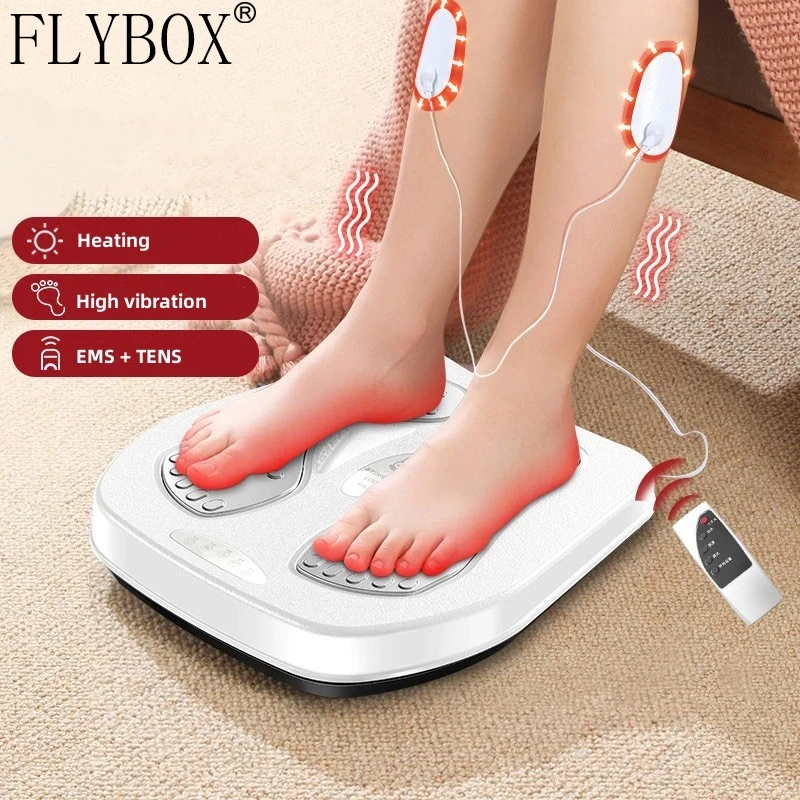 Foot Machine Thermal Vibration Leg and Foot Trainer, Remote Control, Electric Adjustable Vibration Speed Machine