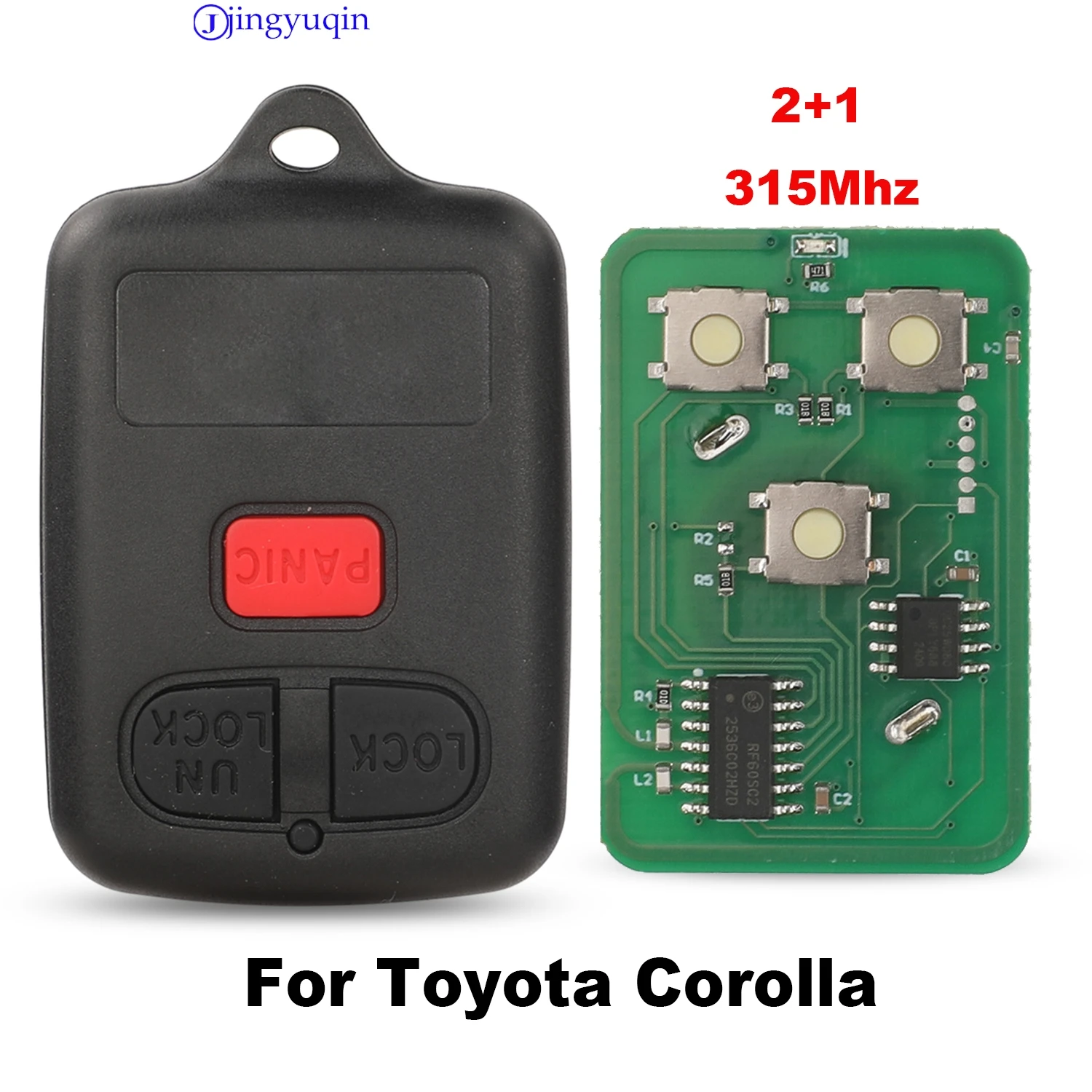 

Jingyuqin дистанционный автомобильный ключ смарт-карта автомобильный брелок 315 МГц для Toyota Corolla 2 кнопки плюс 1 кнопки