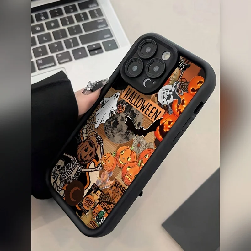 Funda de teléfono gráfica de Halloween para iphone 16, 15, 14, 13, 12, 11, x, XR, Xs, SE2, SE, 8, 7 plus, pro Max, mini funda trasera de silicona
