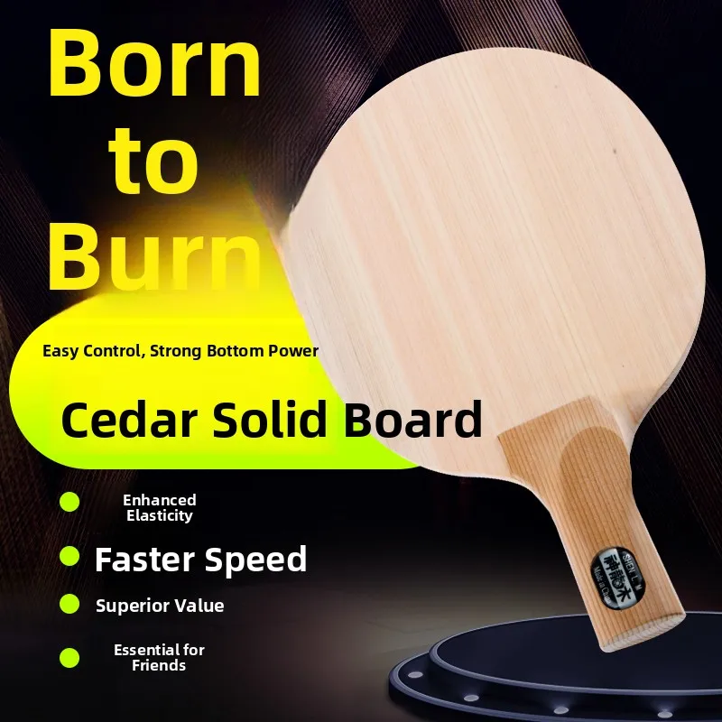 

enLong Wood Cypr Single Layer Pong Paddle Base Straight Hit Horizontal ot Color Difference Unique Design Table Te...