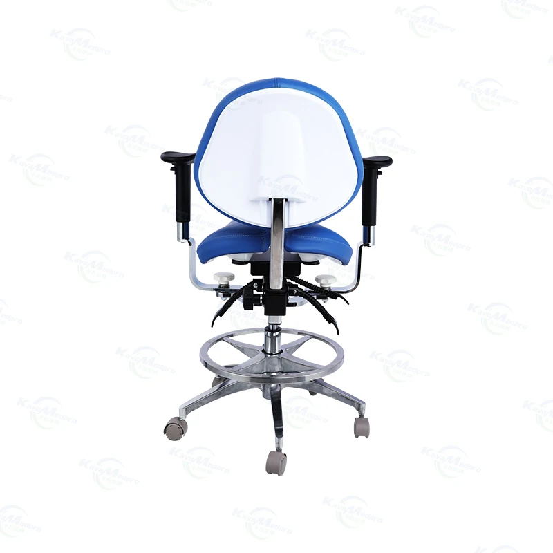 Ergonomic Split Saddle Seat Stool Backrest Adjustable Dental Assistant Chair Luxury Dental Swivel Saddle Chair