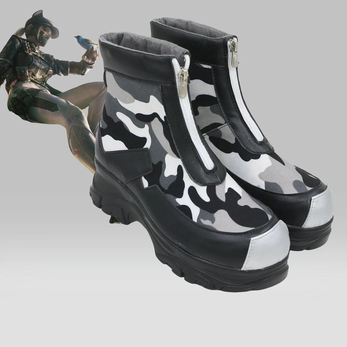 Delta Force Luna Cosplay Shoes Game Cosplay Boots PU Leather Shoes Halloween Carnival Boots Cute Custom Made