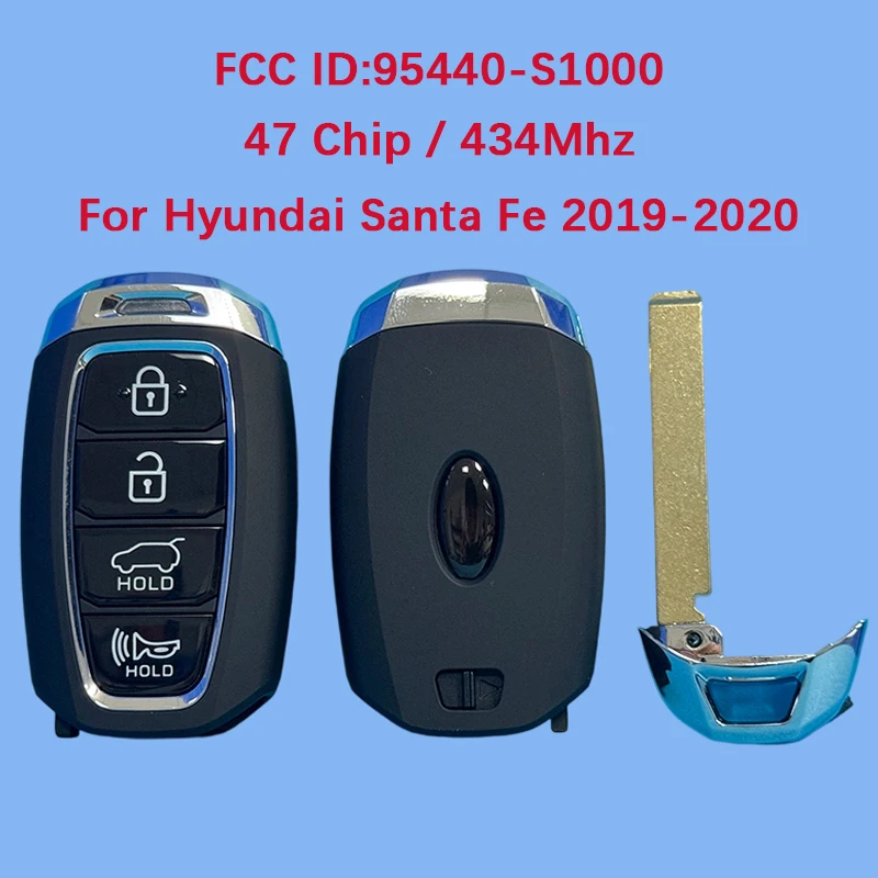 

CN020086 послепродажного обслуживания, 4 кнопки, смарт-ключ, дистанционный автоматический запуск, 47 чипов, 433 МГц, FCC ID 95440-S1000 для Hyundai