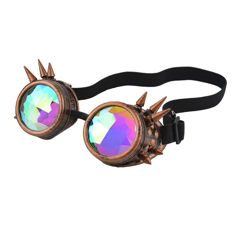 

Halloween Vintage Steampunk Glasses Woman Man Gothic Style Helmets Cosplay Halloween Decorations Heavy Metal Motorbike Goggles