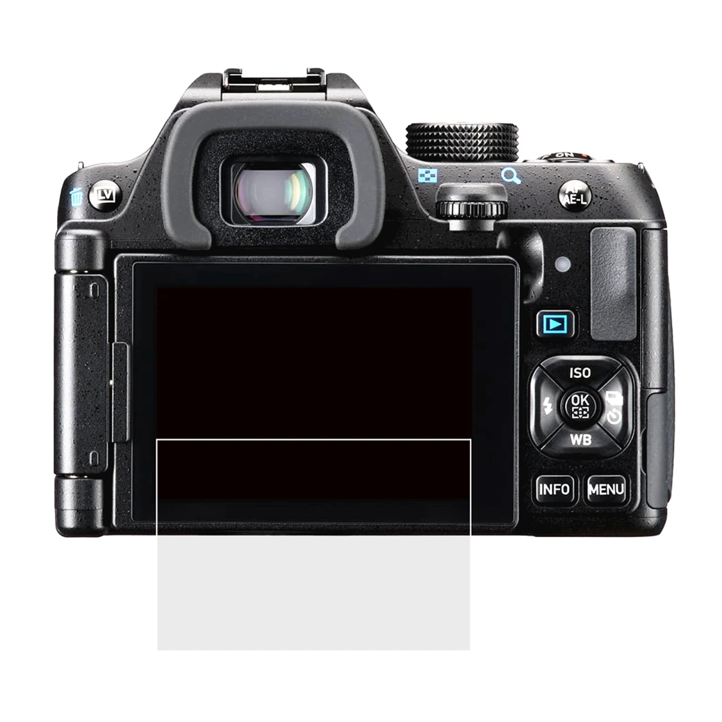 Penutup Pelindung Layar LCD Kaca Tempered Berperekat untuk Kamera Ricoh Pentax KF