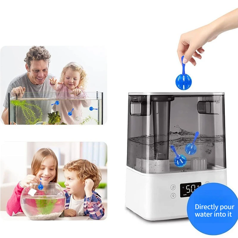 Replacement Descaler Cleaning Balls Silver Ion Device for Humidifiers Fish Tank Water Purifier Remove Odor & Scale