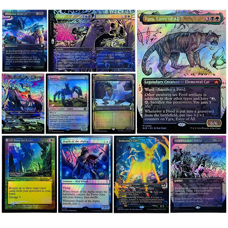 

DIY Anime Throne Oracle of The Alpha Manga Phyrexian Arena Roaming Collectible Cards Christmas Birthday Gifts Children's Toy