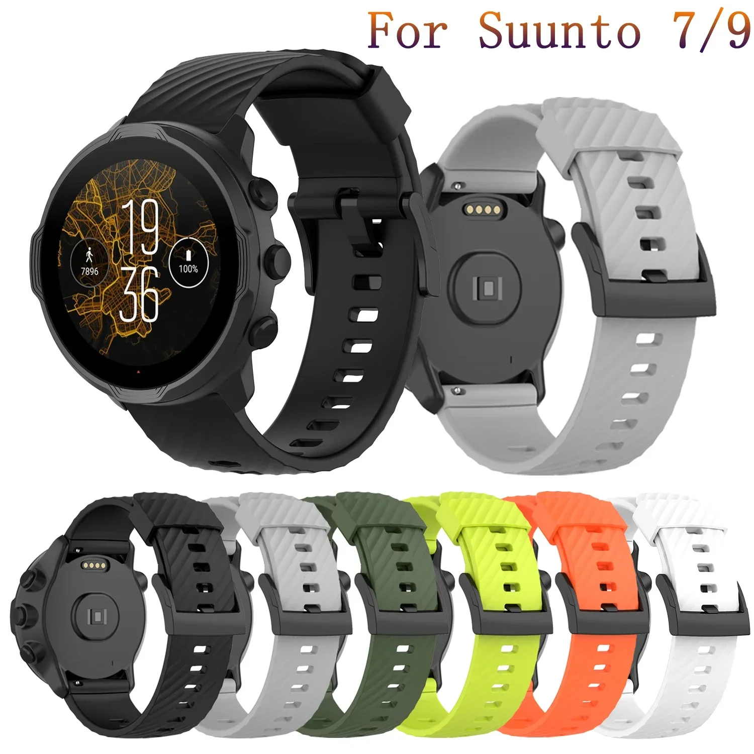 

Ремешок на запястье для часов Suunto 7 9, аксессуары в стиле баро, силиконовый ремешок для Suunto D5, сменный спортивный браслет в стиле баро