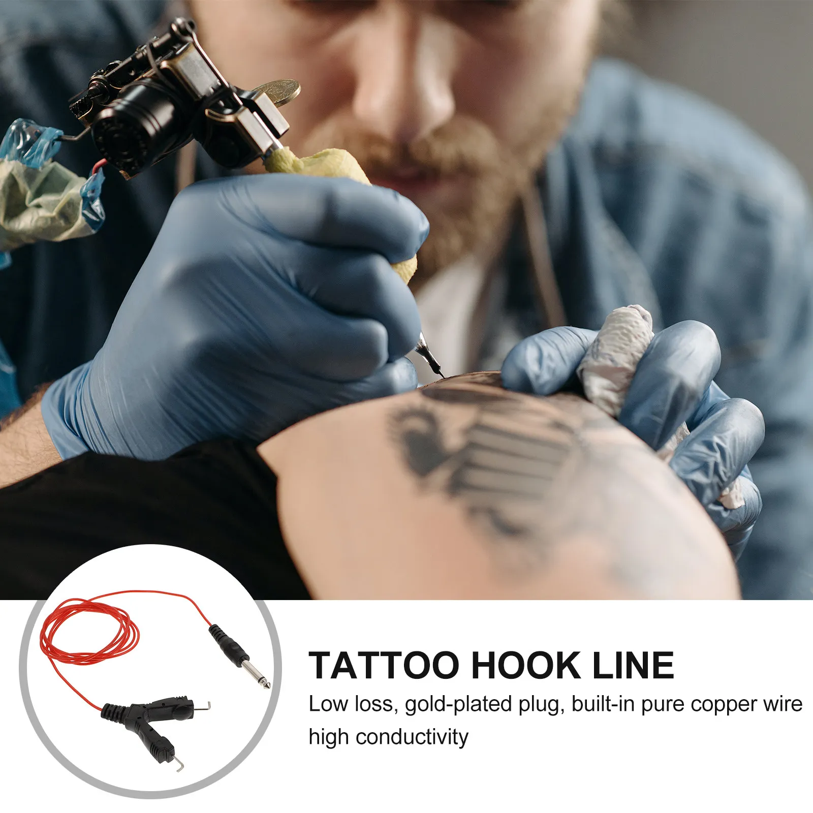 

1 шт. 1,8 м кабель-шнур для тату-машинки с высокой чувствительностью, гибкий, водонепроницаемый, износостойкий, с креплением-клипсой