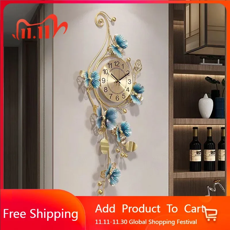 

Modern Fashion Wall Watch Art Vintage Interior Bathroom Aesthetic Xenomorph Clock Wall Fashion Orologio Da Parete Home Decor