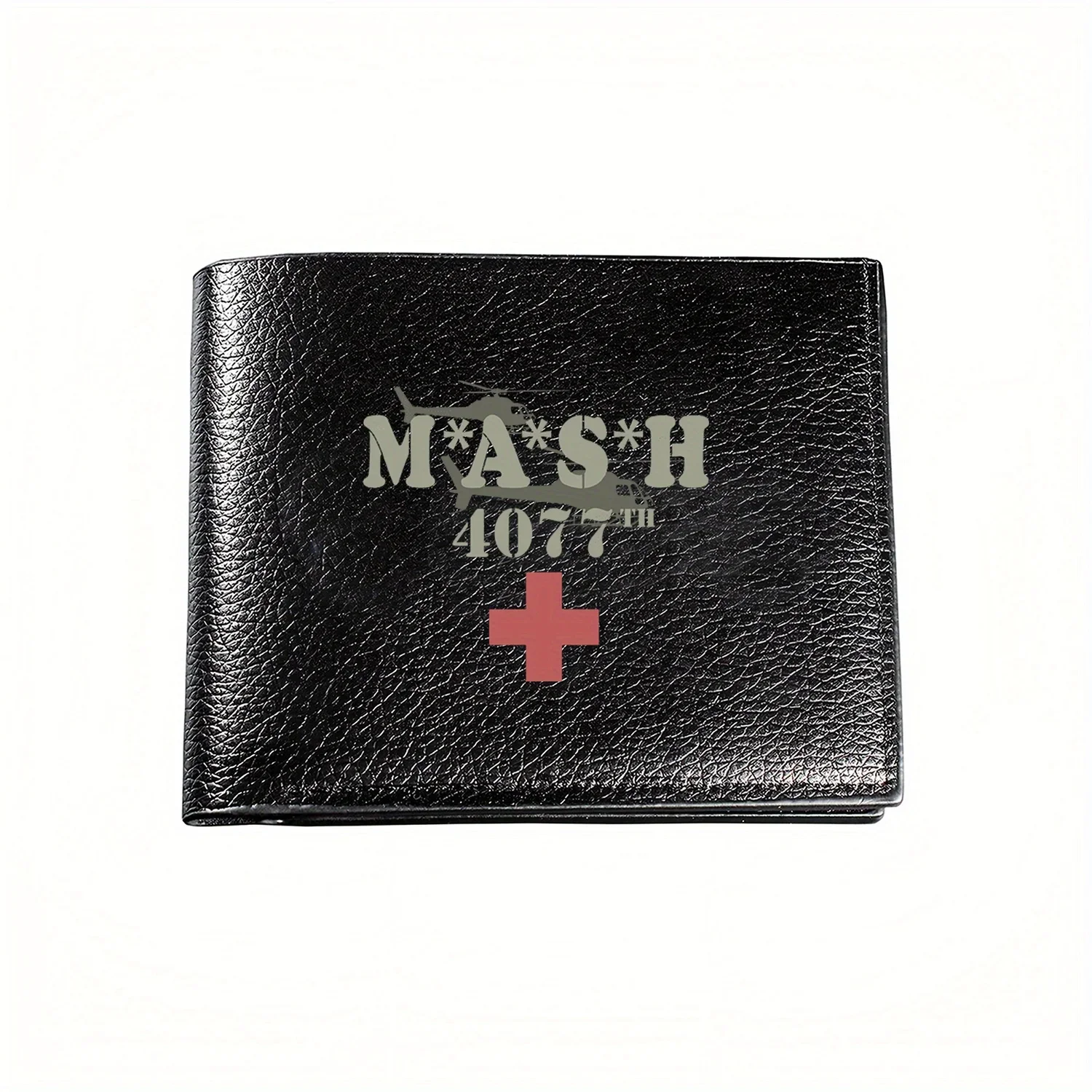 

M*A*S*H 4077th,вертолеты,медический крест. Деловой мужской повседневный элегантный простой практичный качественный кошелек с стильным принтом и графикой