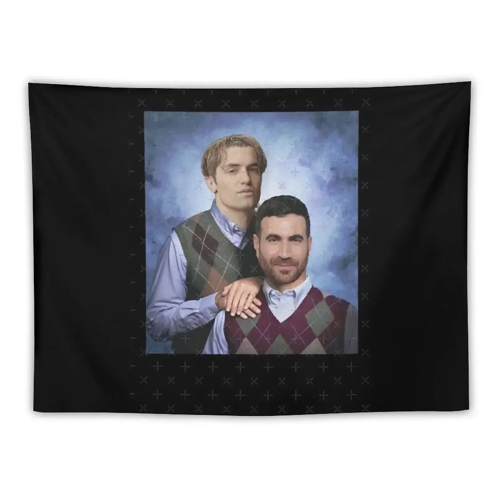 

Brothers Pose Jamie Kent Step Tartt and Roy Tapestry Outdoor Decoration Decoration Bedroom Room Decor For Girls Tapestry