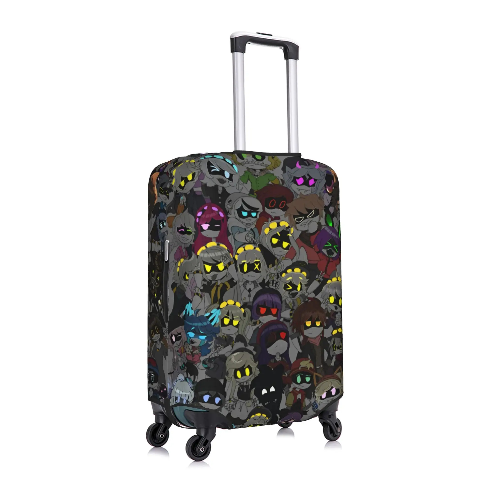 Custom Funny M-Murders Dronesed Luggage Cover Protector Washable Cartoon Anime Printed Travel Suitcase Covers 3