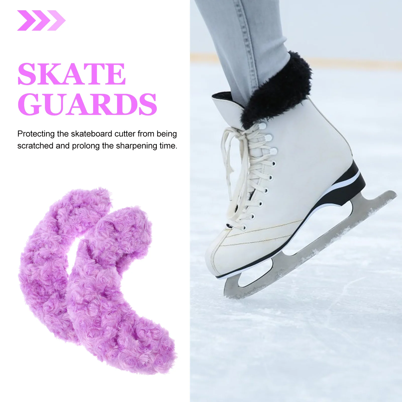 Protectores de patines para hielo, cubiertas de cuchillas para zapatos, figuras prácticas, 1 par
