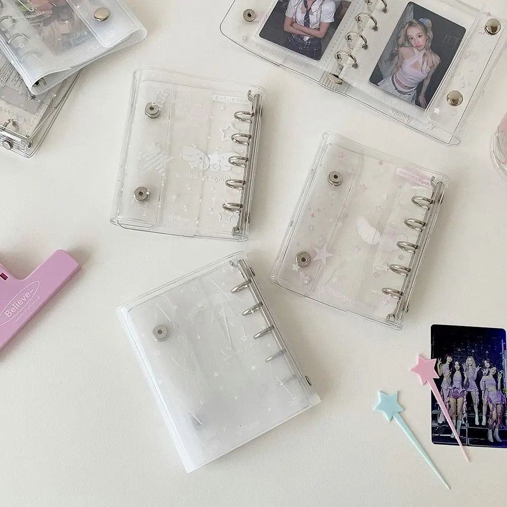Picture 4: New Transparent Loose-leaf Cover Angel Wings Patterns 3-inch Storage Photo Album Binder Notebook