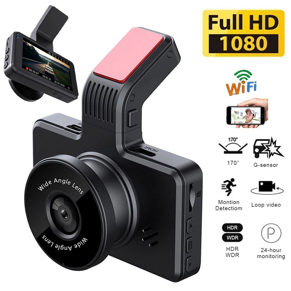 Car DVR WiFi Dash Cam 1080P Full HD Vehicle Video Recorder Dashcam Night Vision Black Box Car Accessories Rear View Car Camera