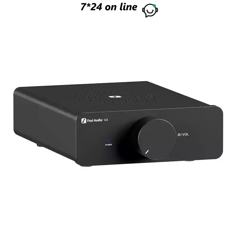 

Fosi Audio V3 Stereo Power Amplifier 300W x2 TPA3255 Class D Mini Speaker Amp 2 Channel Audio Amplifier for Passive Bookshelf