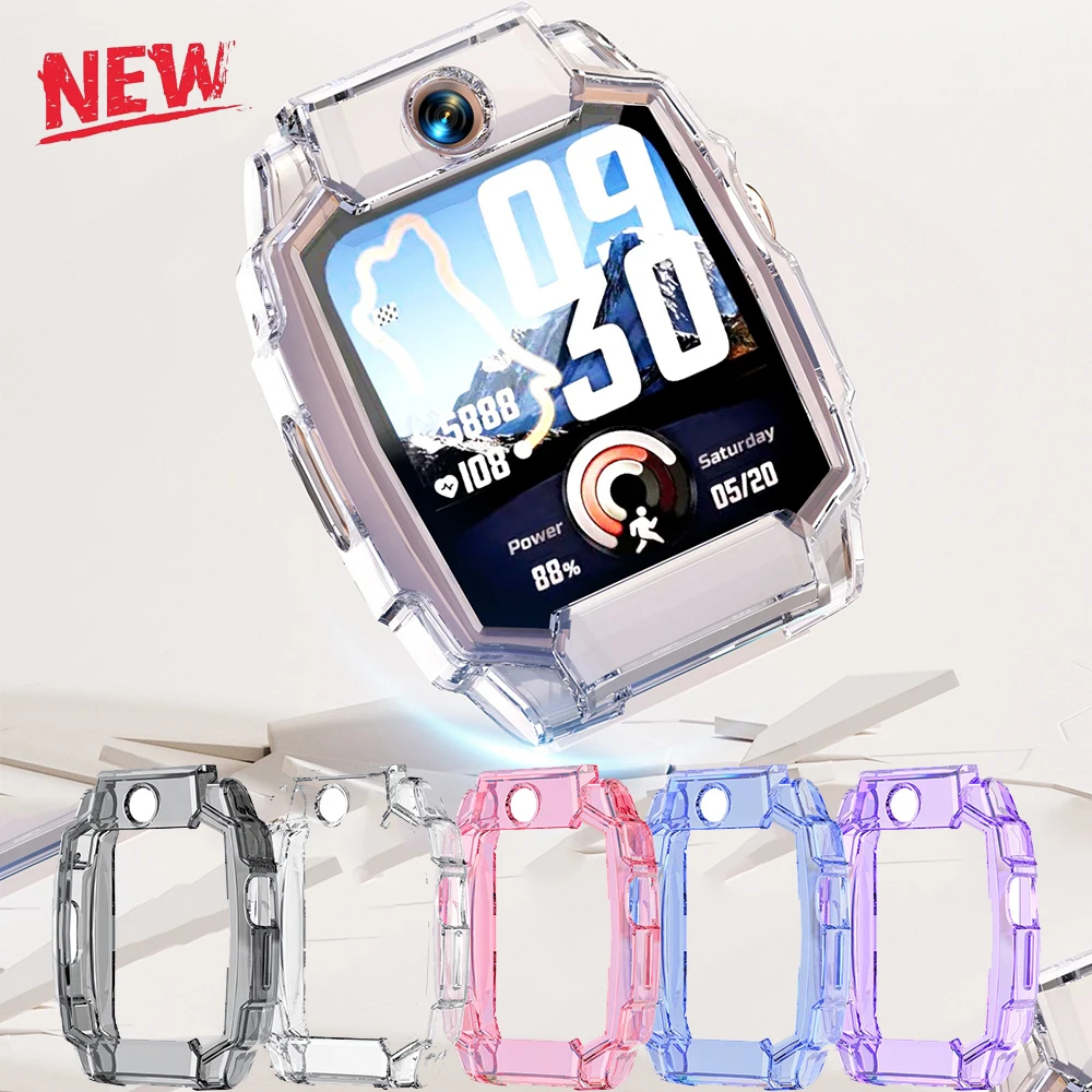 

Transparent Case For Imoo Z12 TPU Hollow Design Kids Watch Protective Watch Case Samrwatch Shockproof