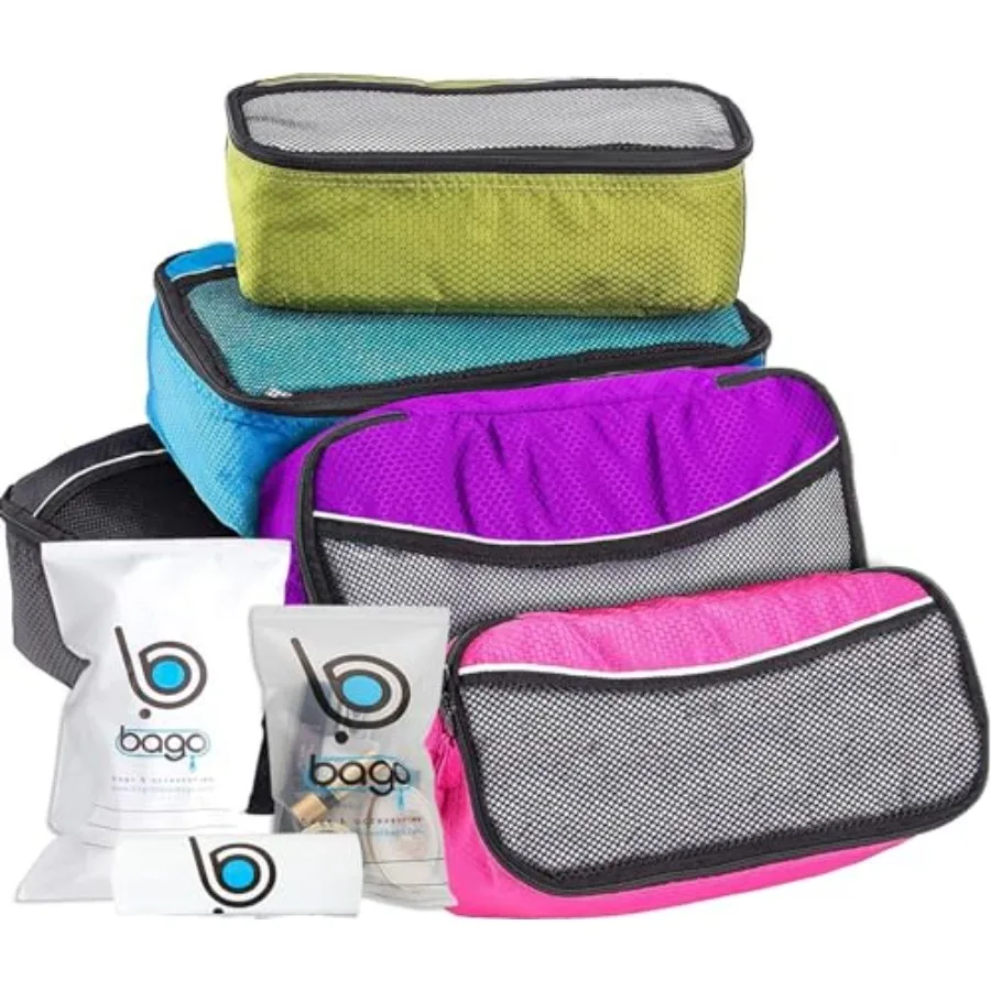 

8 Pcs Packing Cubes for Travel - 5 Travel Packing Cubes for Suitcases with 3 ZipLock Bags Luggage Organizer Bags to Get Maximum