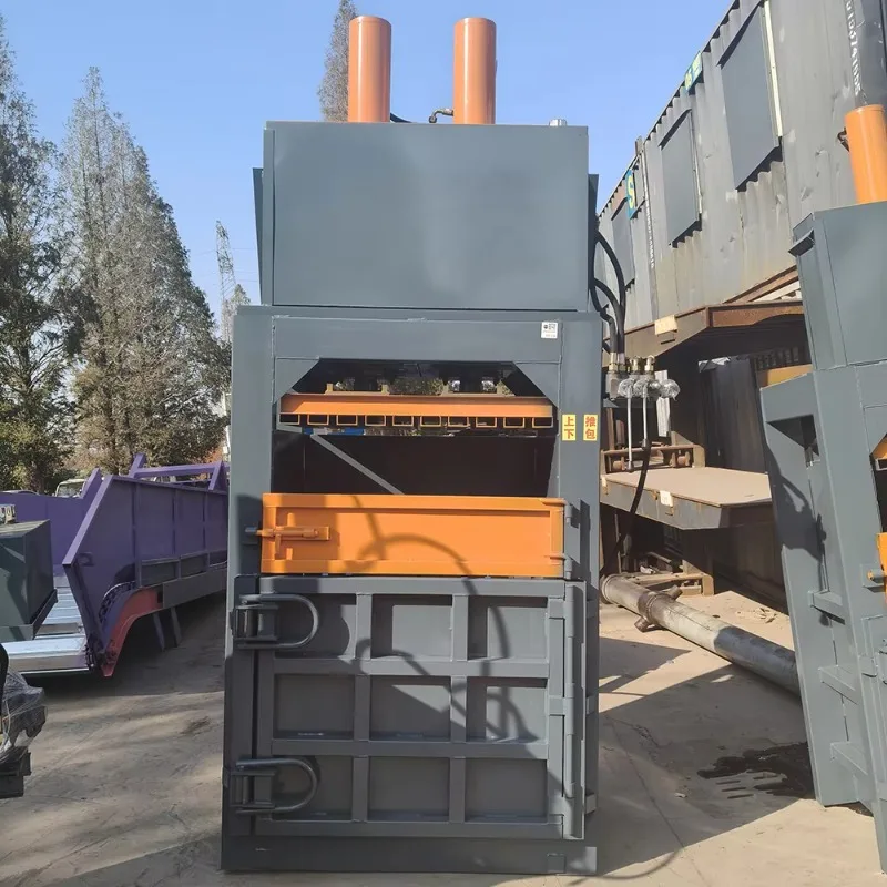 Vertical Baler Compactor Machine for Waste Paper Plastic Can Textile Coconut Fiber Straw Material Press