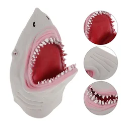 1PC Simulated Ocean Shark Hand Puppet Toy Plastic Shark Gloves Toy Cartoon Story-telling Props Parent-child Interaction