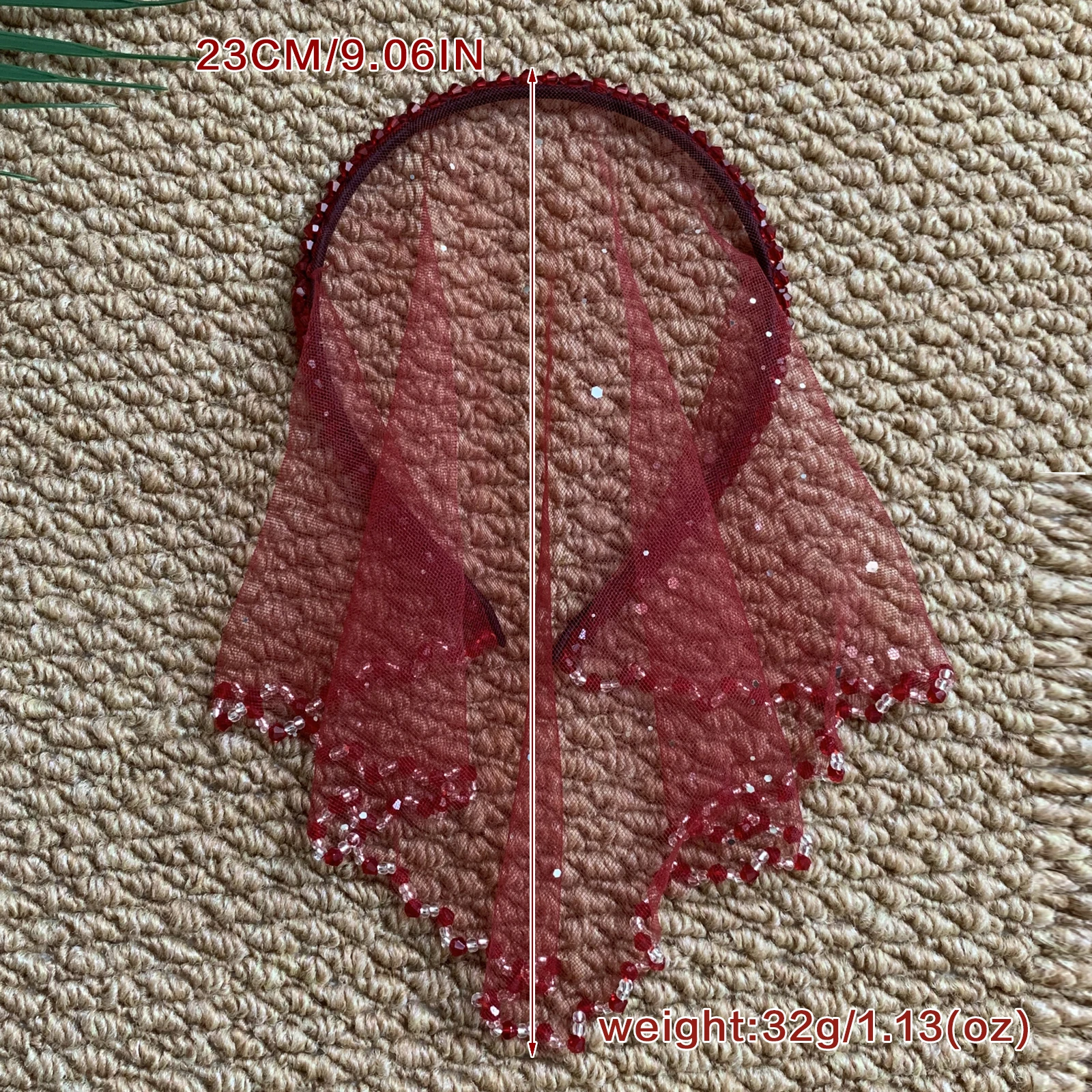 Lace Mesh Headband, Pastoral Style Photo Headwear, Summer Head Wrap Hair Band, Women's Beach Hair Accessory SA141 - view 6
