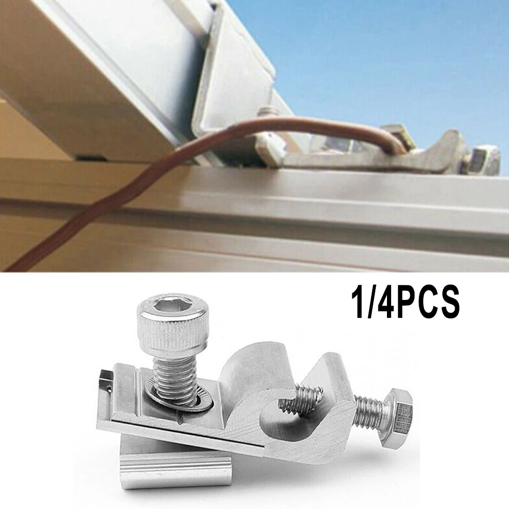 Solar Panel Mounting Bracket Fixing Clips Ground Lugs Fasteners Photovoltaic Support For Solar System Install Parts