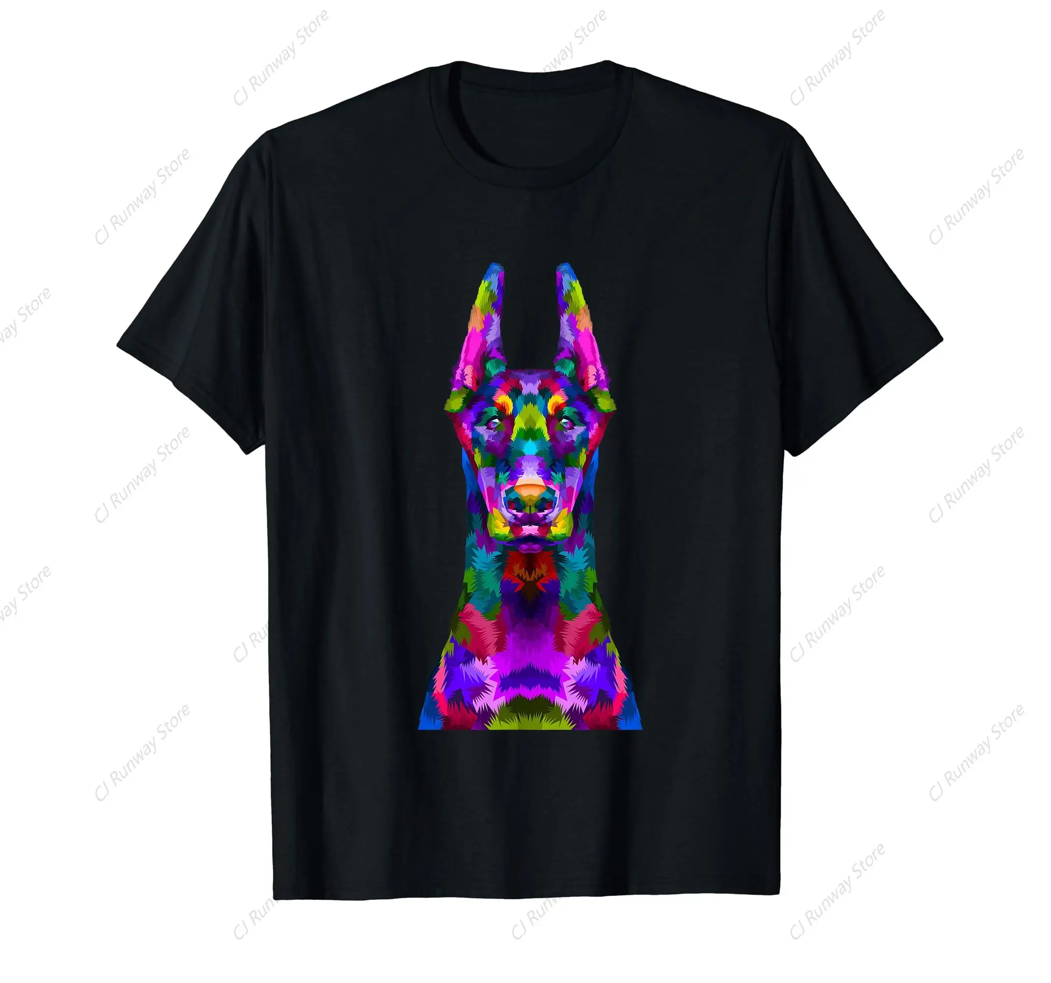 Dobie Doberman Pop Art Portrait For Dog Owners T-Shirt