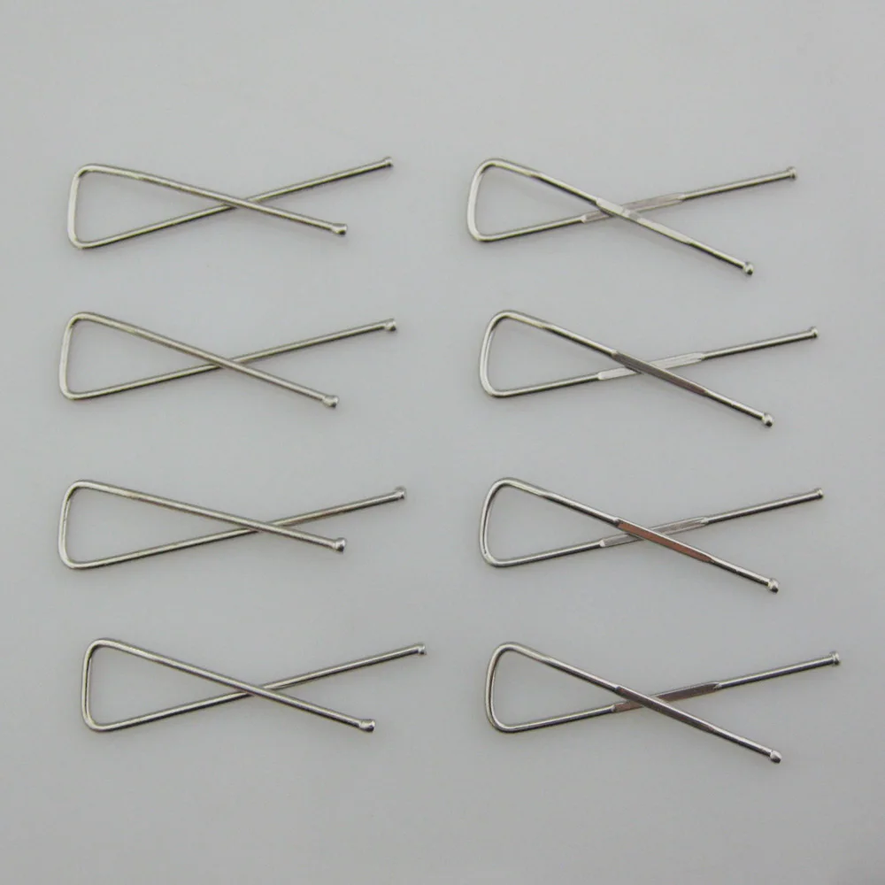 NBNLSA 50Pcs About 33MM Long Iron Clips For Garment Shirt Collar Package DIY Sewing Supplies