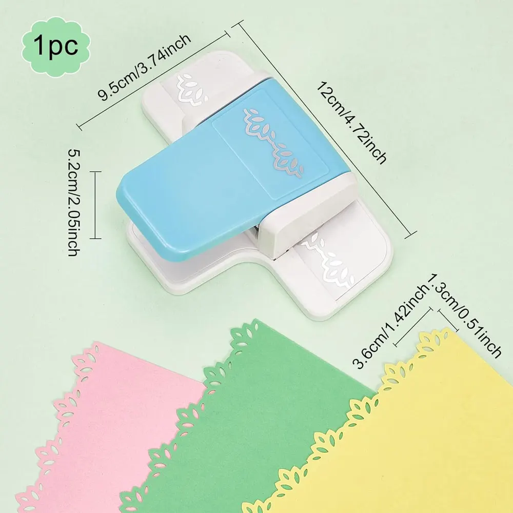 Fancy border hole punch, scrapbook hole punch, DIY paper cutter, suitable for paper card making (random color).