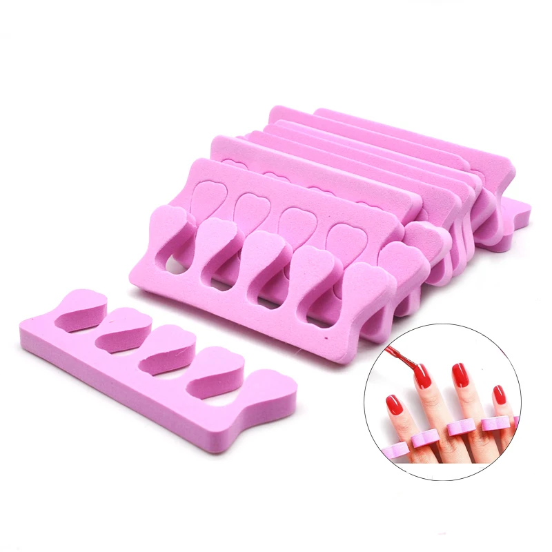 50pcs/Pack Nail Art Tool Finger Toe Separators Nail Polish Feet Care Sponge Toe Separators Bulk Manicure Pedicure Salon/Home